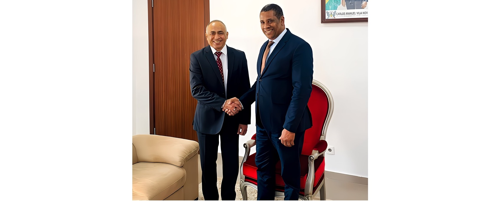 Ambassador Deepak Miglani met with Dr. Ricardino Costa Alegre, President of the Court of Auditors of the Democratic Republic of São Tomé and Príncipe